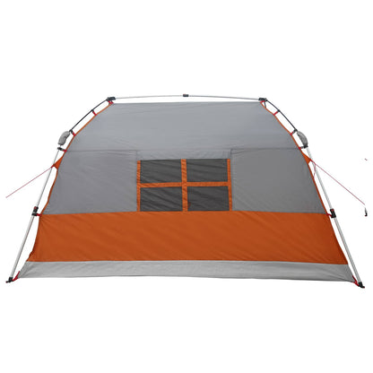 vidaXL Instant Tent Water-resistant 4-Person Grey and Orange