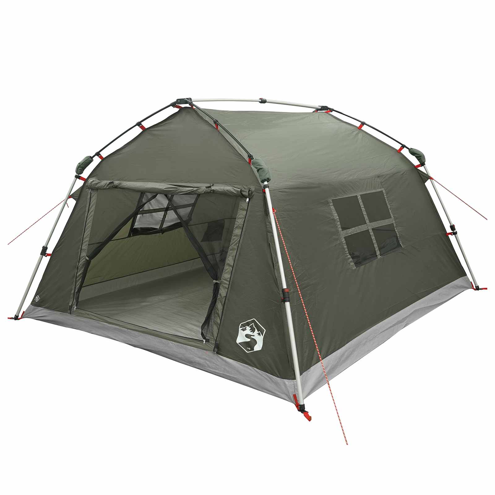vidaXL Instant Tent Water-resistant 4-Person Army Green