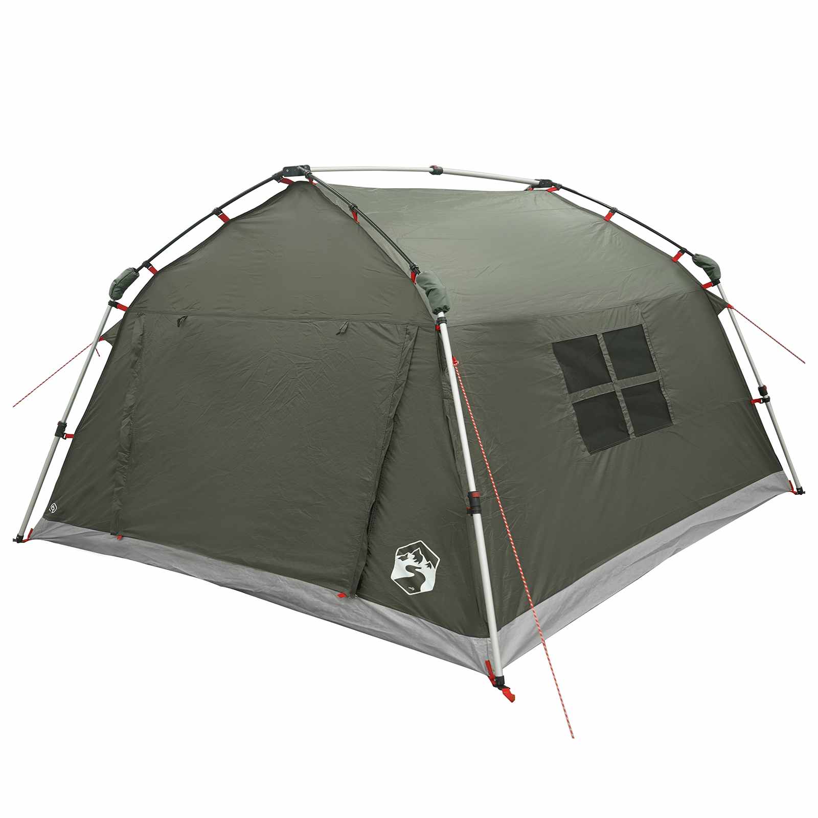 vidaXL Instant Tent Water-resistant 4-Person Army Green
