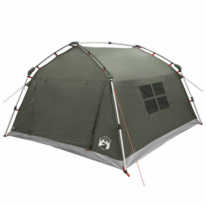vidaXL Instant Tent Water-resistant 4-Person Army Green