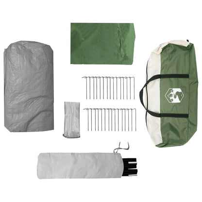 vidaXL Instant Tent with Rainfly Water-Resistant 3-Person Green