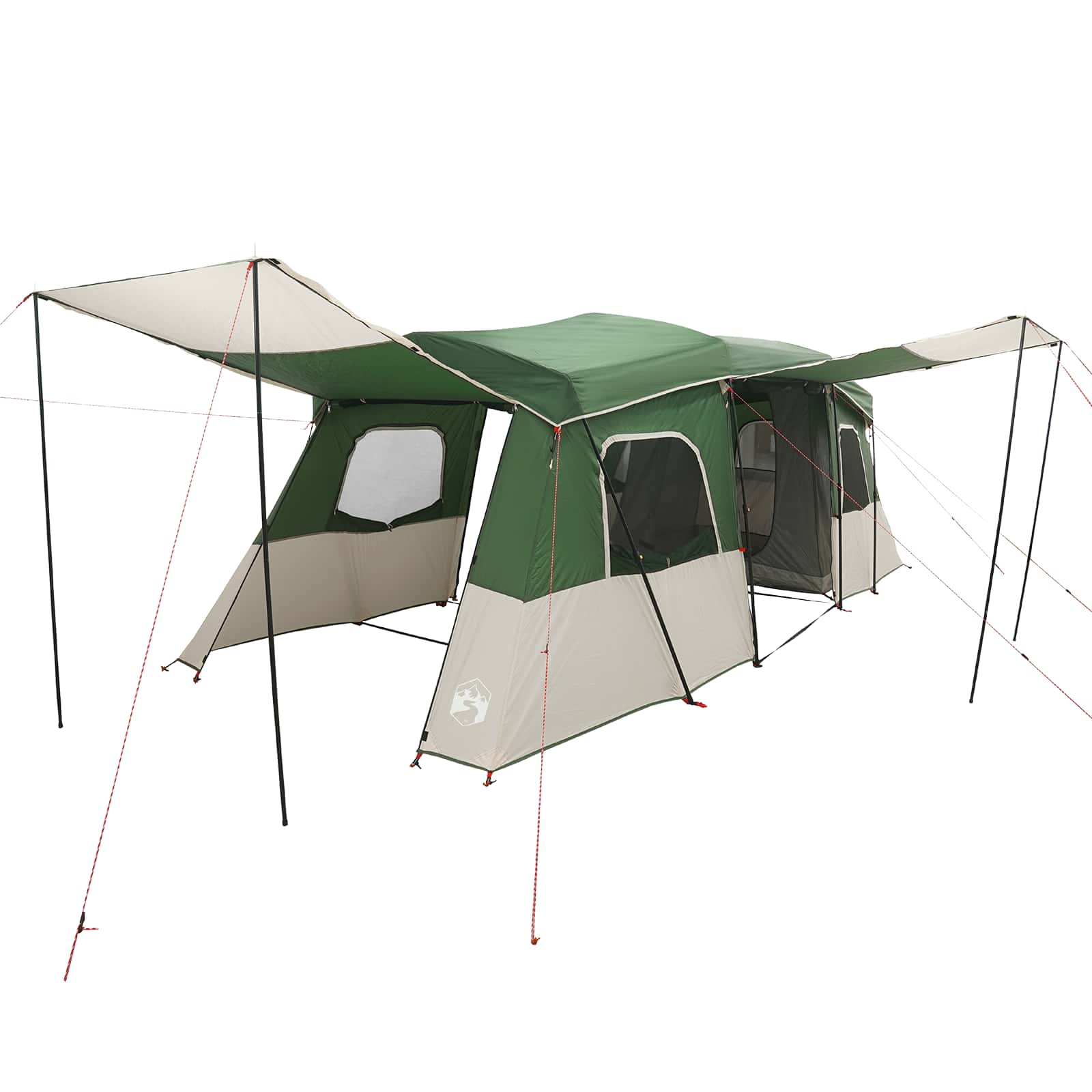 vidaXL Instant Tent with Rainfly Water-Resistant 3-Person Green
