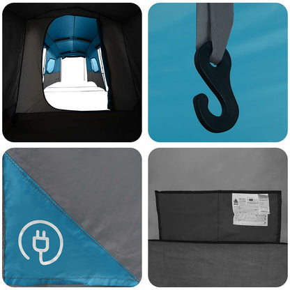 vidaXL Instant Tent with Rainfly Water-Resistant 3-Person Blue