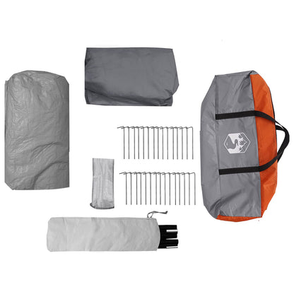 vidaXL Instant Tent with Rainfly Water-Resistant 3-Person - Grey