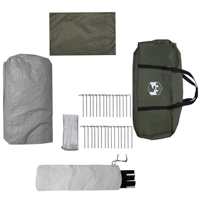 vidaXL Instant Tent with Rainfly Water-Resistant 3-Person Army Green