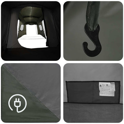 vidaXL Instant Tent with Rainfly Water-Resistant 3-Person Army Green