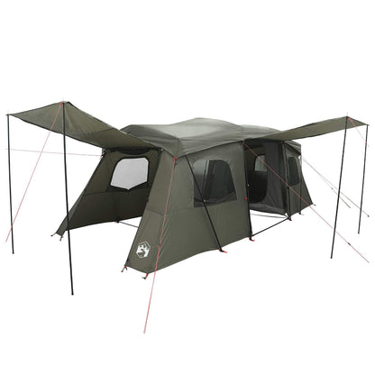 vidaXL Instant Tent with Rainfly Water-Resistant 3-Person Army Green