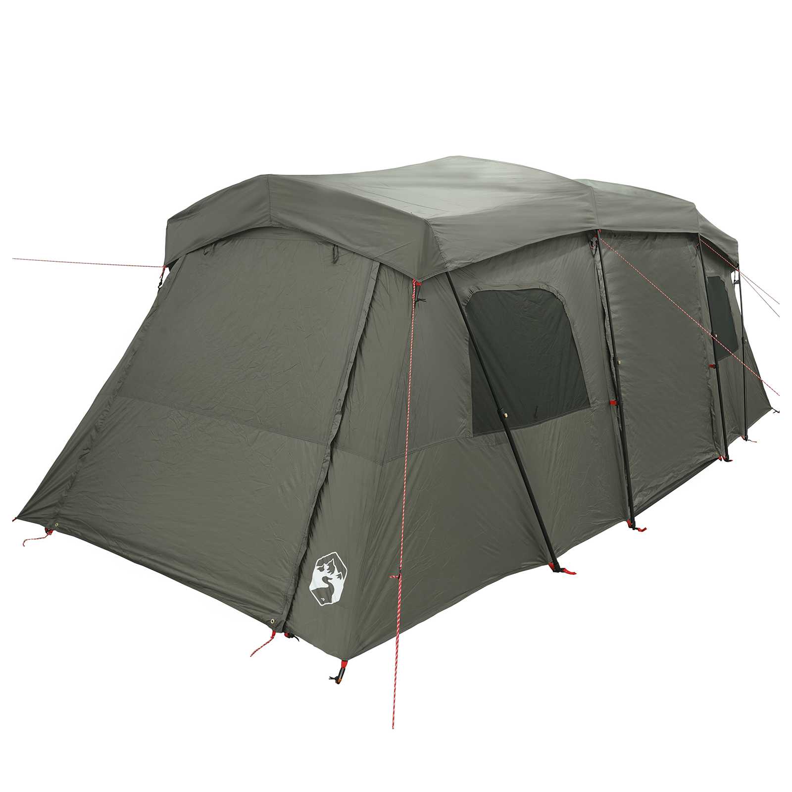 vidaXL Instant Tent with Rainfly Water-Resistant 3-Person Army Green
