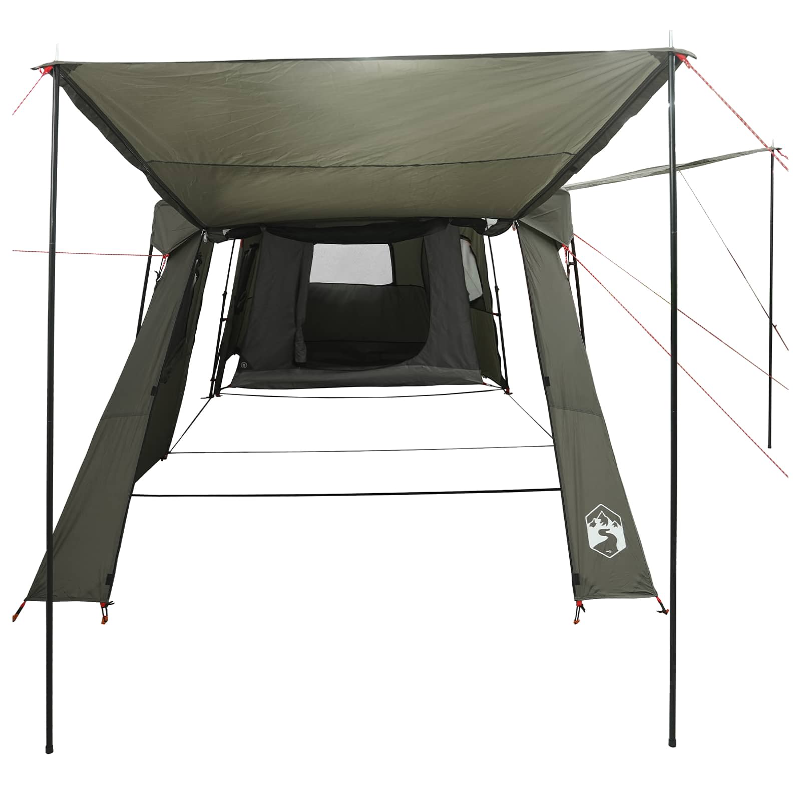 vidaXL Instant Tent with Rainfly Water-Resistant 3-Person Army Green