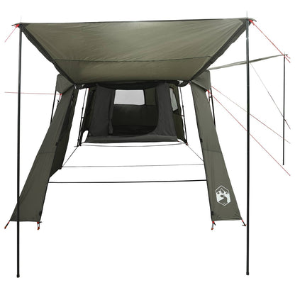 vidaXL Instant Tent with Rainfly Water-Resistant 3-Person Army Green