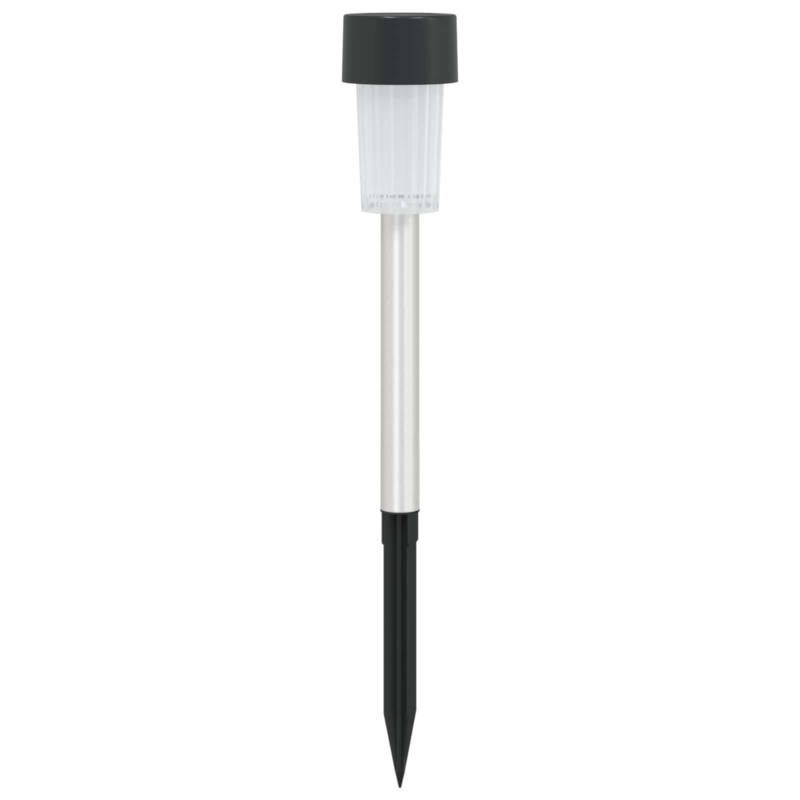 vidaXL Outdoor Solar Lights with Ground Spike 6 pcs Warm White 29.5 cm - Black