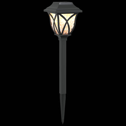 vidaXL Outdoor Solar Lights with Ground Spike 6 pcs Warm White 42 cm - Black