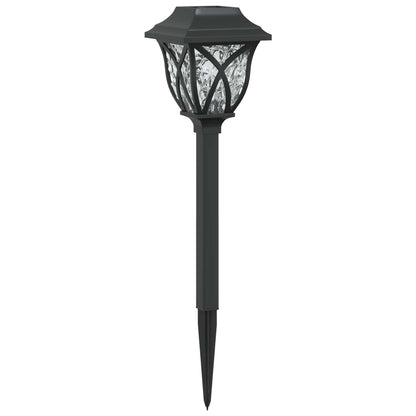 vidaXL Outdoor Solar Lights with Ground Spike 12 pcs Warm White 42 cm - Black