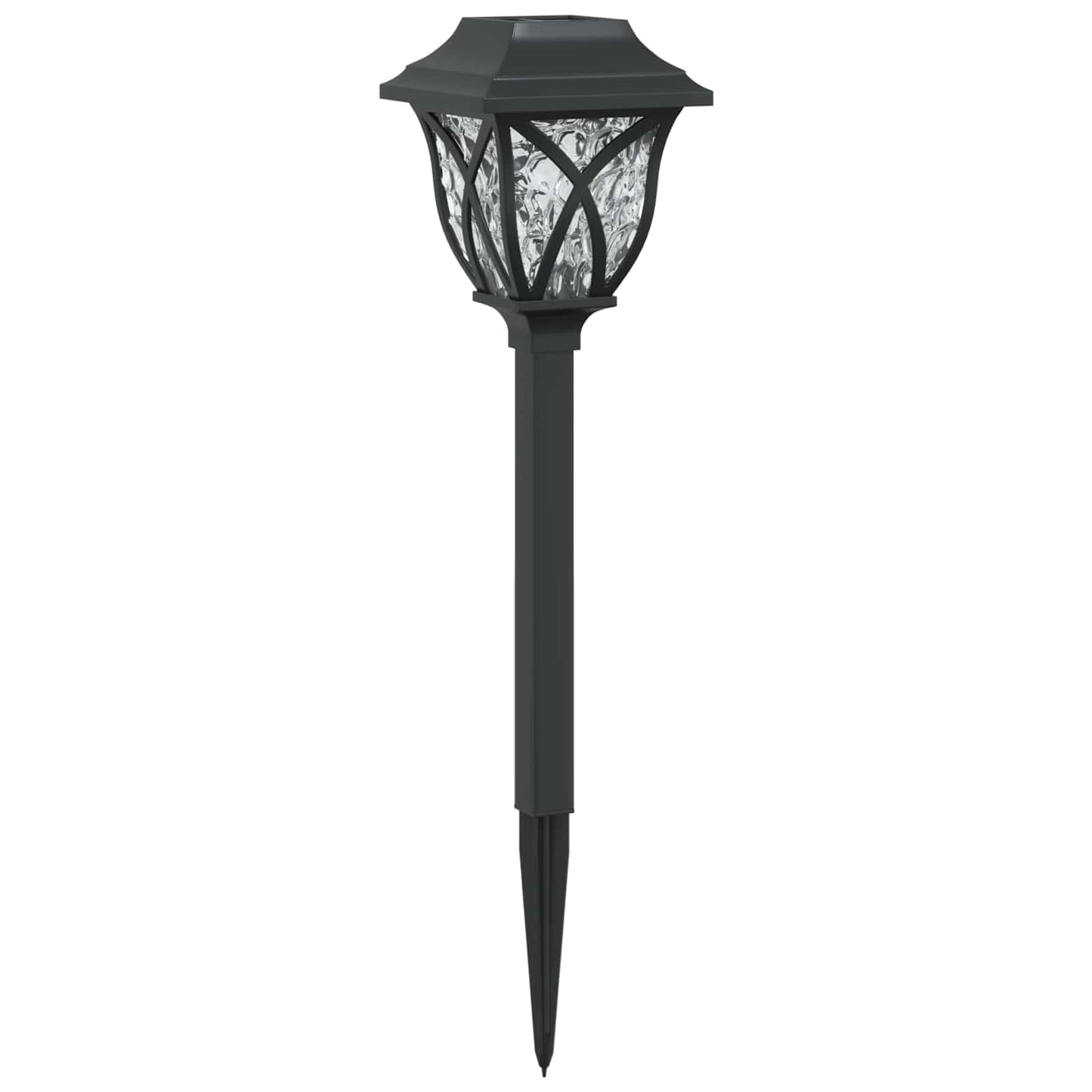 vidaXL Outdoor Solar Lights with Ground Spike 24 pcs Warm White 42 cm - Black