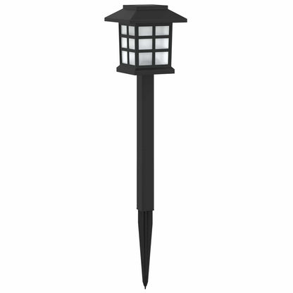 vidaXL Outdoor Solar Lights with Ground Spike 12 pcs Warm White PP - Black - 38.5 cm