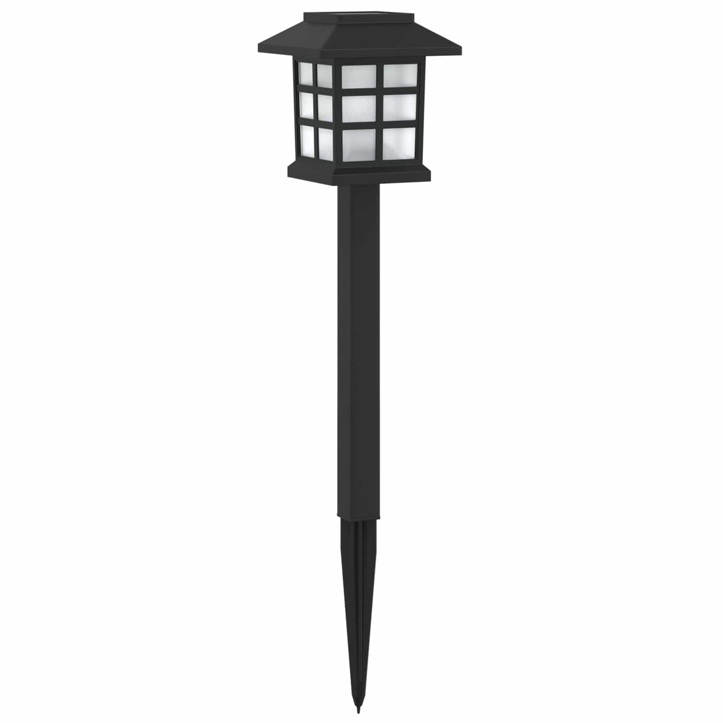 vidaXL Outdoor Solar Lights with Ground Spike 24 pcs Warm White PP - Black - 38.5 cm