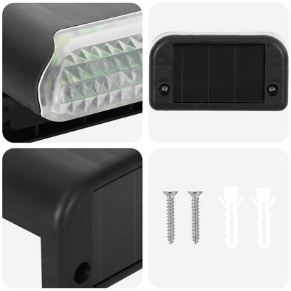 vidaXL Outdoor Solar Lights with Ground Spike 4 pcs Warm White 4.5 cm - Black