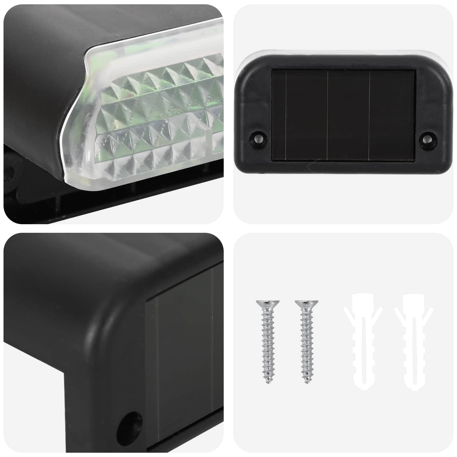 vidaXL Outdoor Solar Lights with Ground Spike 12 pcs Warm White 4.5 cm - Black