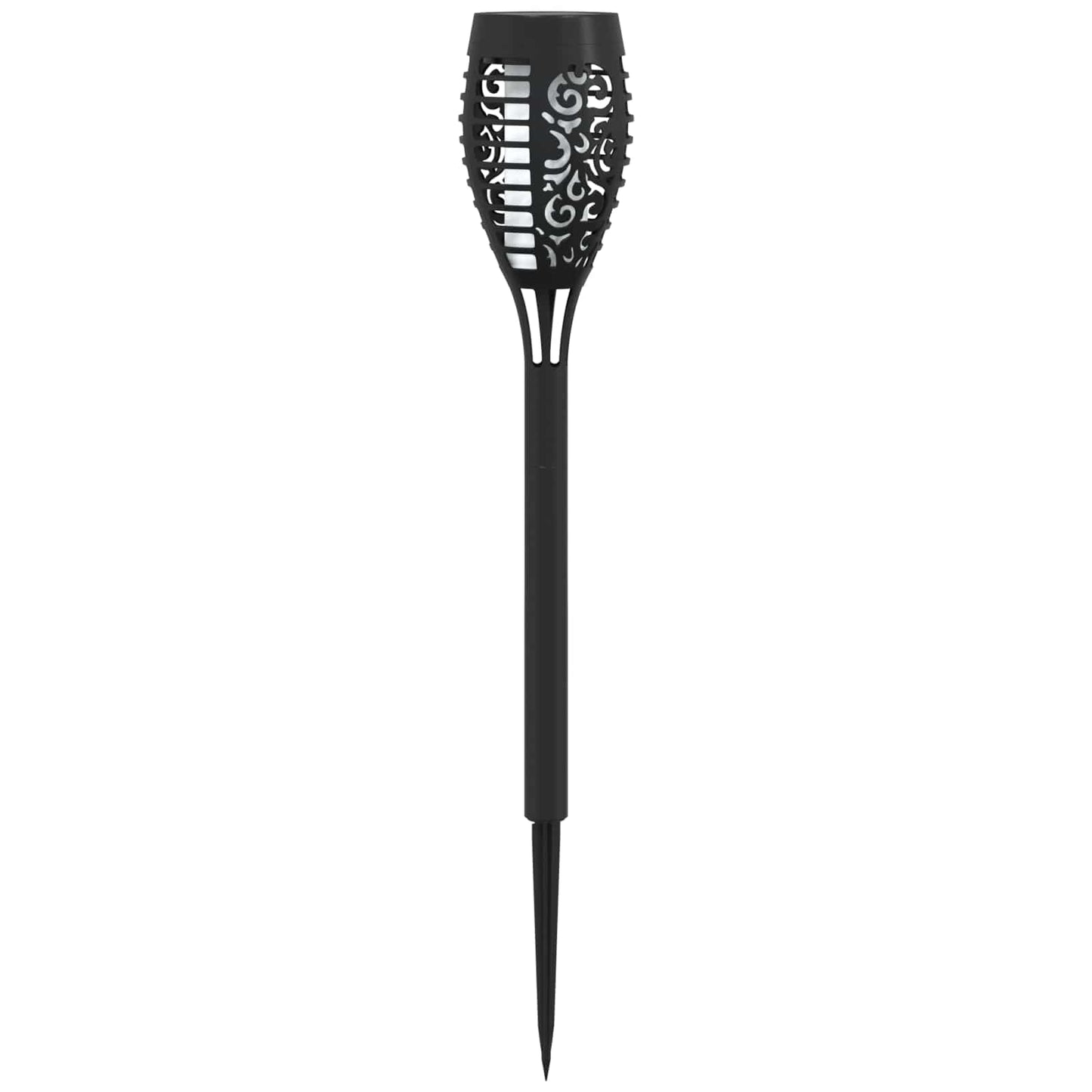 vidaXL Outdoor Solar Lights with Ground Spike 6 pcs Warm White 47.5 cm - Black