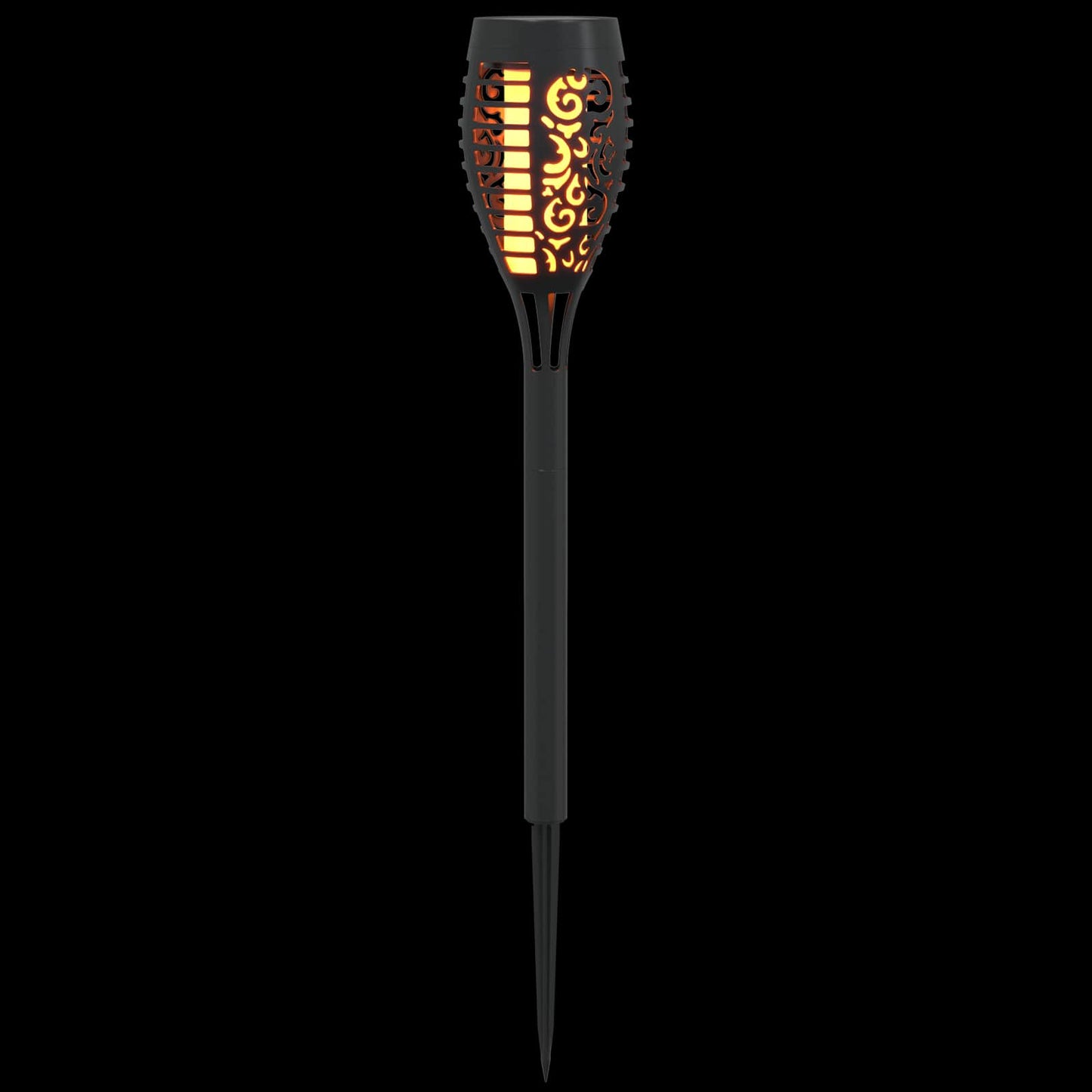 vidaXL Outdoor Solar Lights with Ground Spike 6 pcs Warm White 47.5 cm - Black