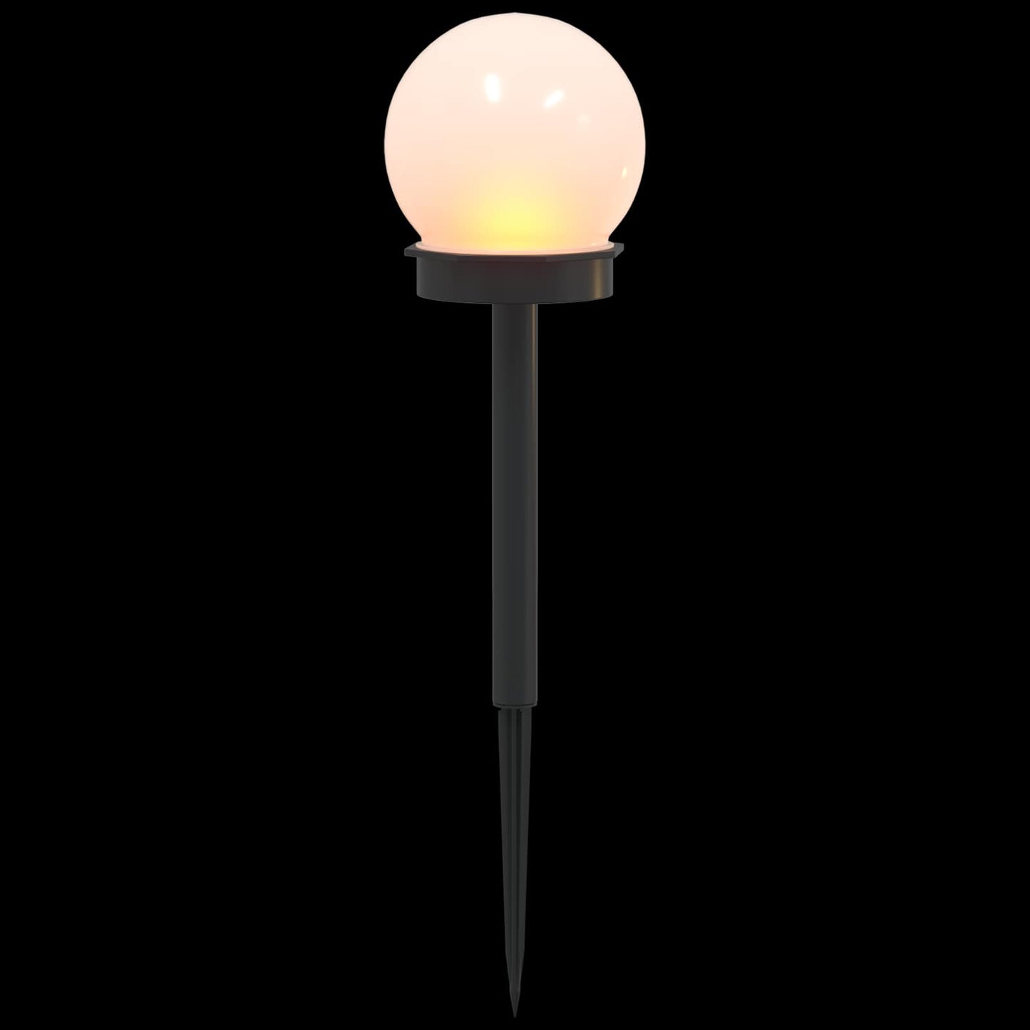 vidaXL Outdoor Solar Lights with Ground Spike 4 pcs Warm White 38.5 cm - Black
