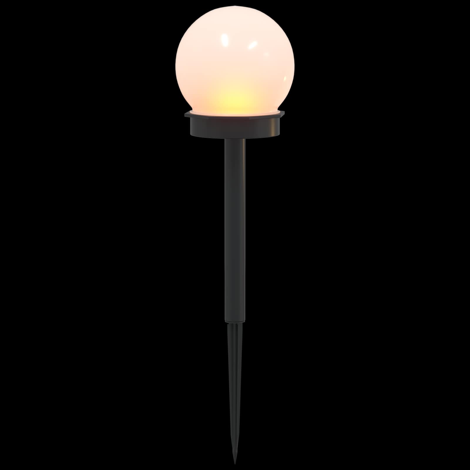 vidaXL Outdoor Solar Lights with Ground Spike 4 pcs Warm White 38.5 cm - Black