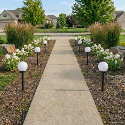 vidaXL Outdoor Solar Lights with Ground Spike 8 pcs Warm White 38.5 cm - Black