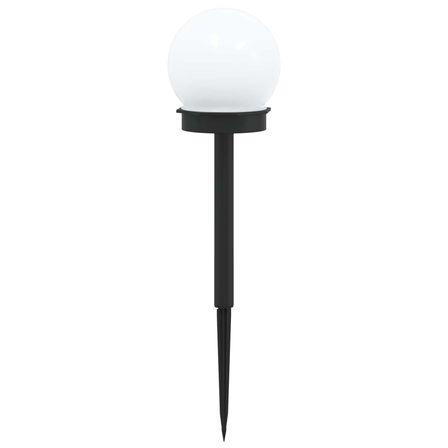 vidaXL Outdoor Solar Lights with Ground Spike 8 pcs Warm White 38.5 cm - Black