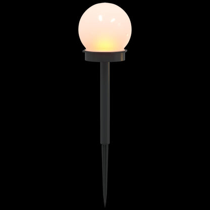 vidaXL Outdoor Solar Lights with Ground Spike 8 pcs Warm White 38.5 cm - Black