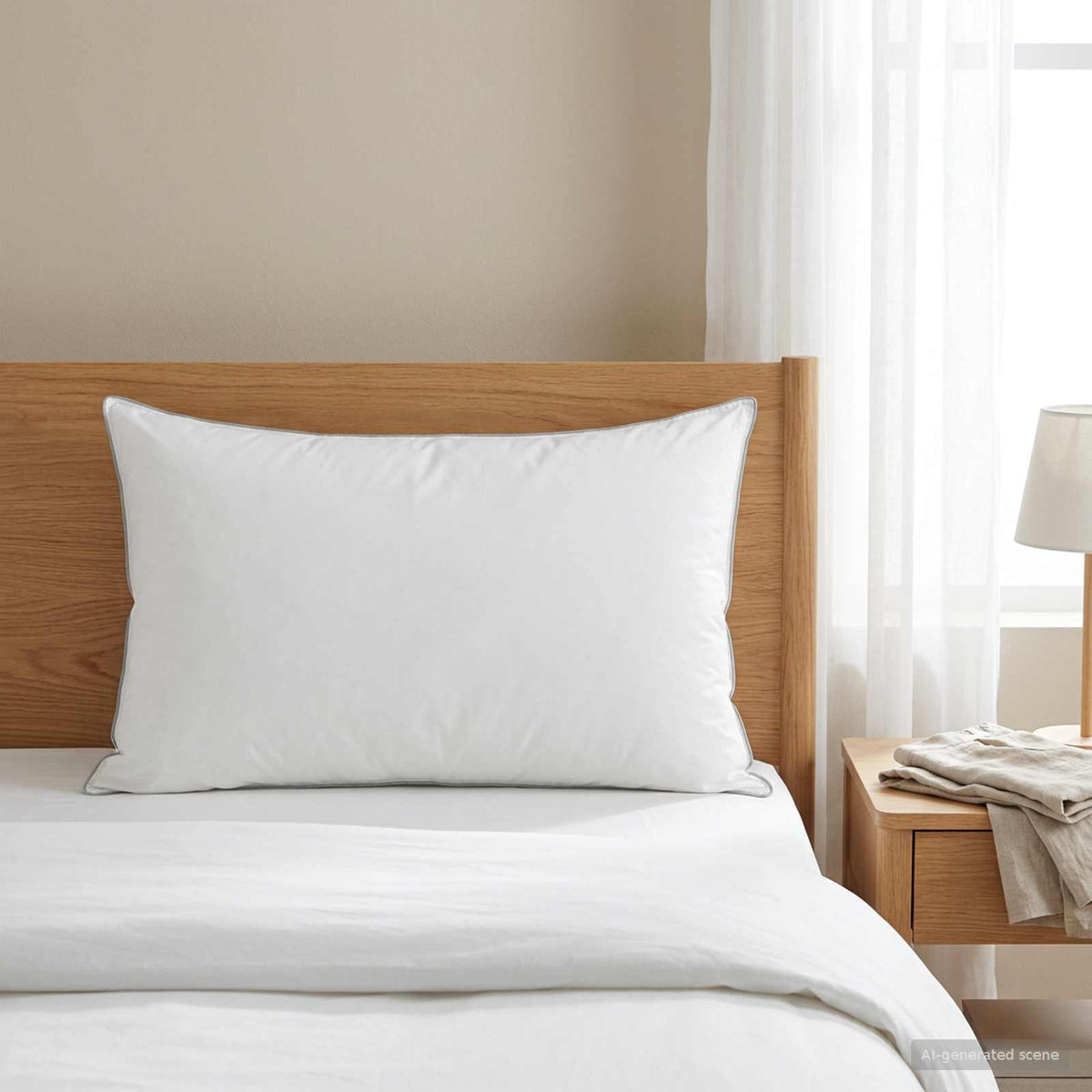vidaXL Pillow 50 x 70 cm Australian Wool White