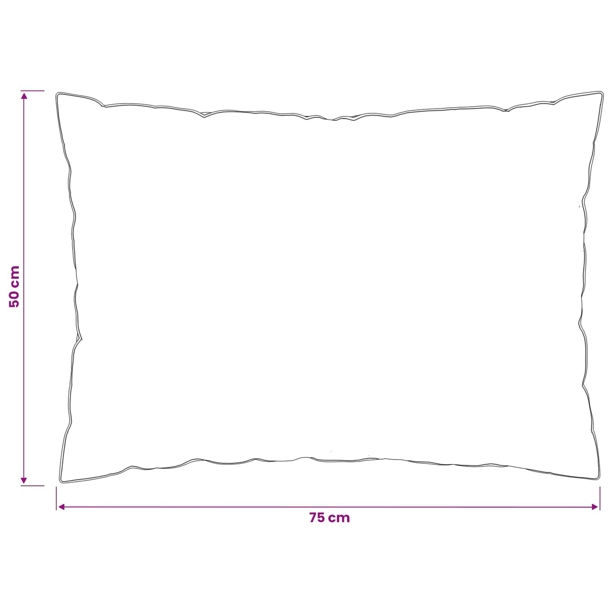 vidaXL Pillow 50 x 75 cm Australian Wool White