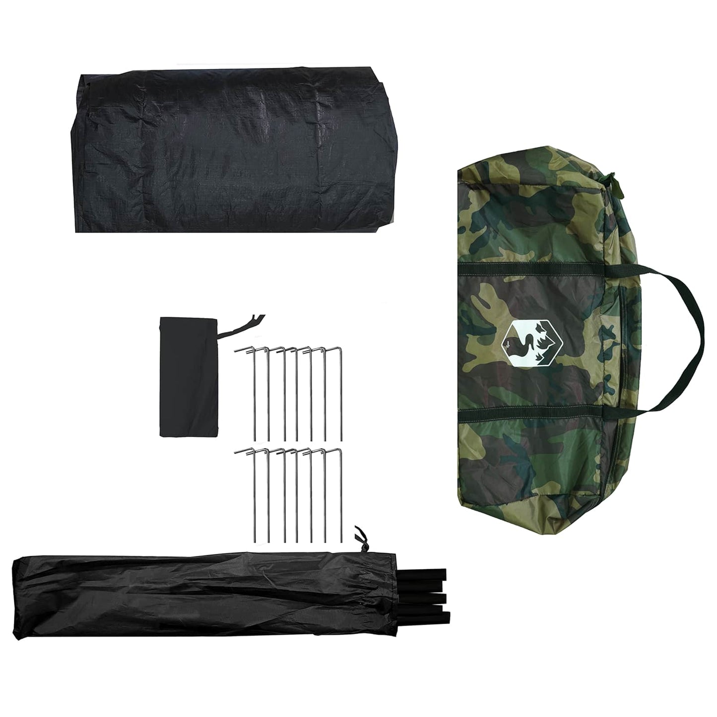 vidaXL Fishing Tent Quick Release -Person 5-Person Light Camouflage - Multicolour