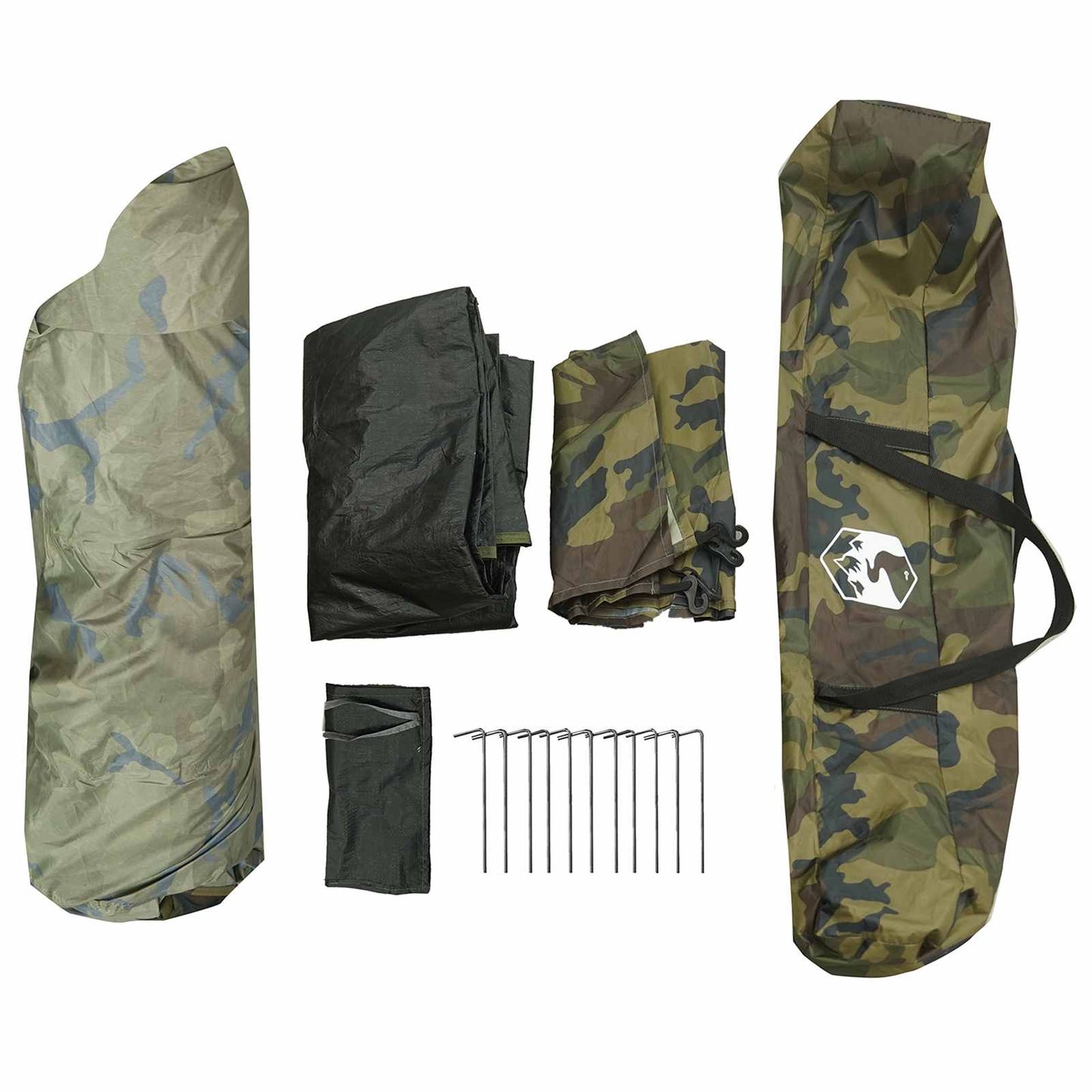 vidaXL Fishing Tent Quick Release 4-Person Light Camouflage - Multicolour