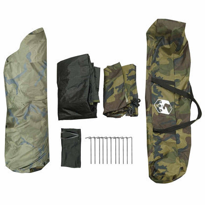 vidaXL Fishing Tent Quick Release 4-Person Light Camouflage - Multicolour