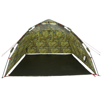vidaXL Fishing Tent Quick Release 4-Person Light Camouflage - Multicolour