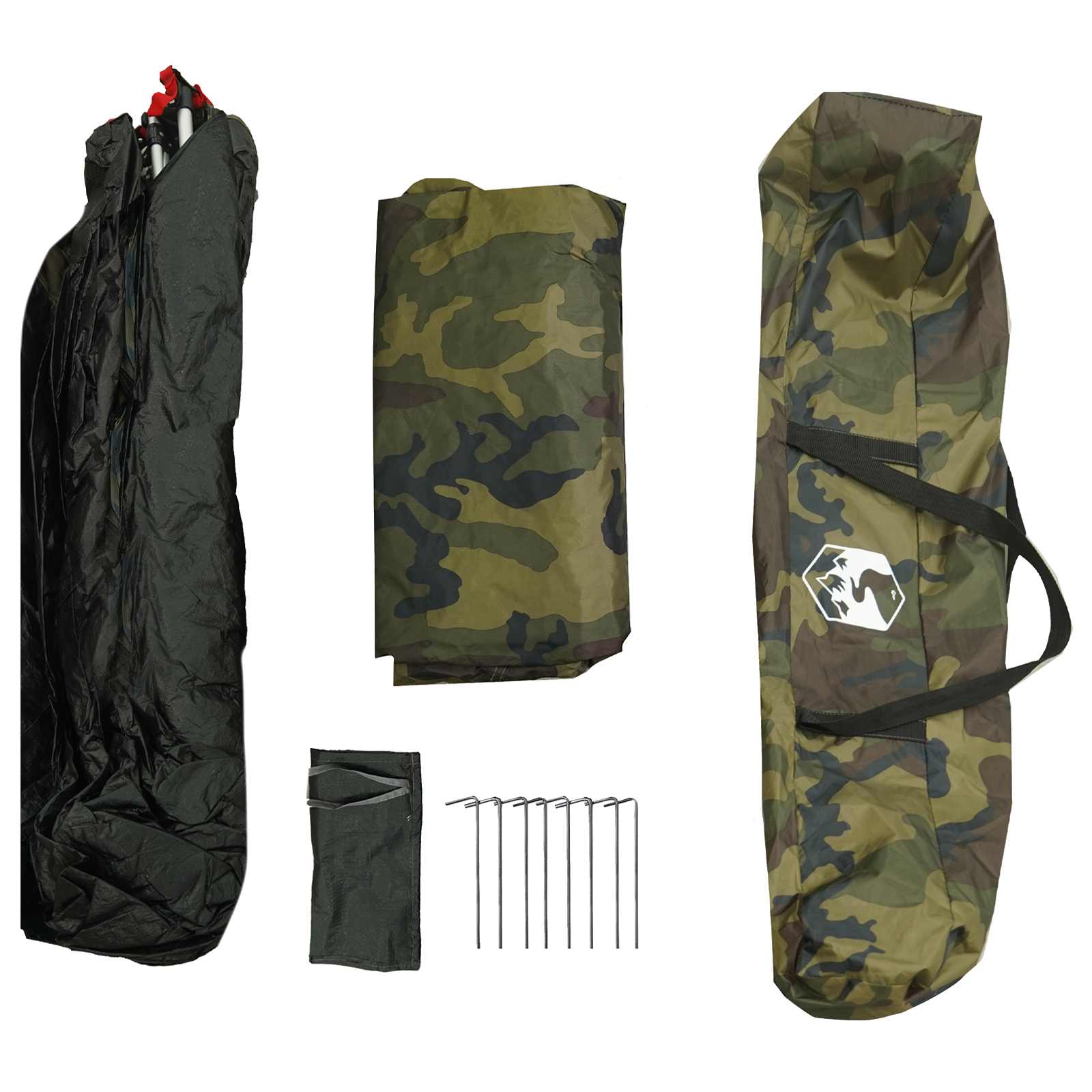 vidaXL Fishing Tent Quick Release 4-Person Light Camouflage - Multicolour - 42204