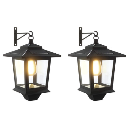 vidaXL Wall Mount Lamp with LED Bulb 2 pcs Black 19 x 14 x 25 cm