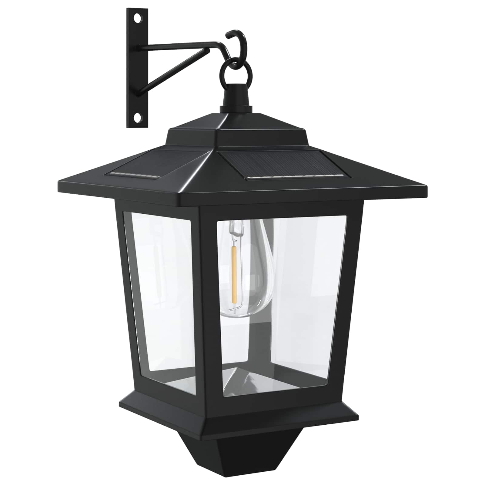 vidaXL Wall Mount Lamp with LED Bulb 2 pcs Black 19 x 14 x 25 cm