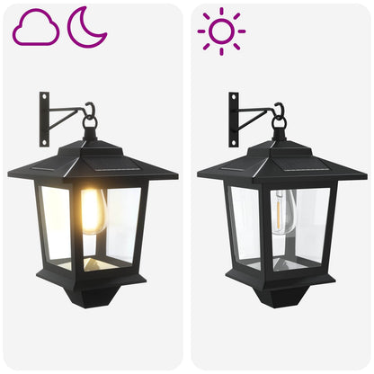 vidaXL Wall Mount Lamp with LED Bulb 2 pcs Black 19 x 14 x 25 cm