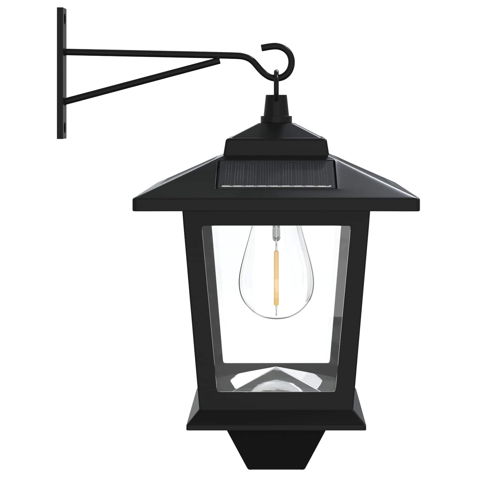 vidaXL Wall Mount Lamp with LED Bulb 2 pcs Black 19 x 14 x 25 cm