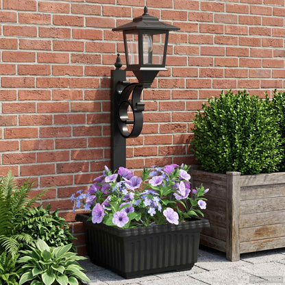 vidaXL Bollard Light with Planter Black 29 x 28 x 74 cm ABS and PP