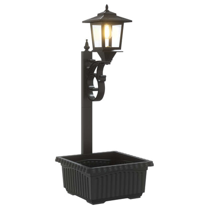 vidaXL Bollard Light with Planter Black 29 x 28 x 74 cm ABS and PP