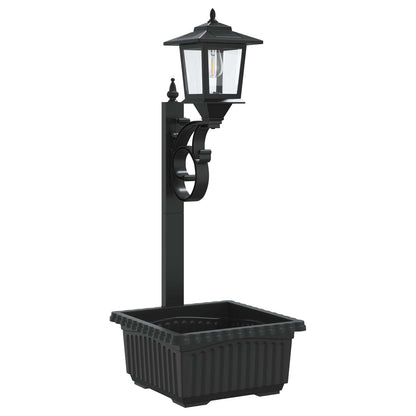 vidaXL Bollard Light with Planter Black 29 x 28 x 74 cm ABS and PP