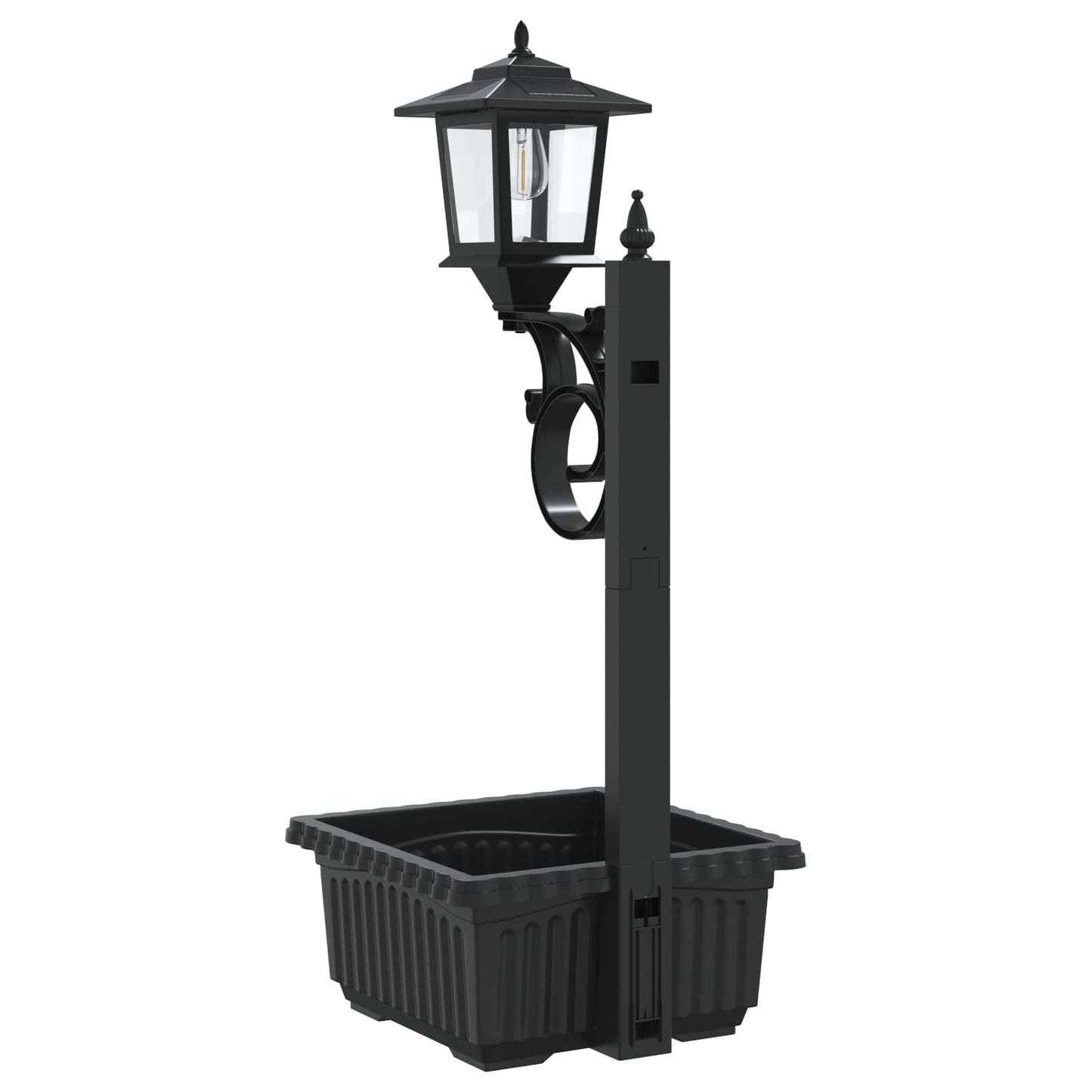 vidaXL Bollard Light with Planter Black 29 x 28 x 74 cm ABS and PP