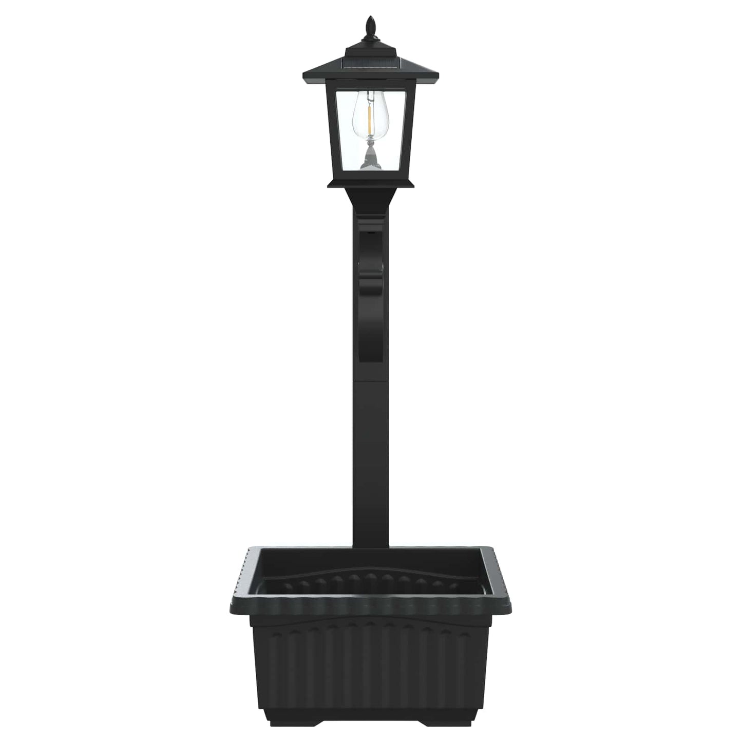 vidaXL Bollard Light with Planter Black 29 x 28 x 74 cm ABS and PP