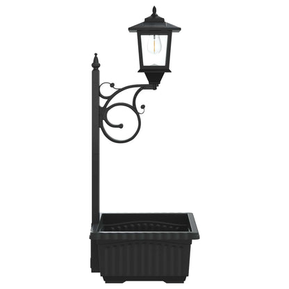 vidaXL Bollard Light with Planter Black 29 x 28 x 74 cm ABS and PP