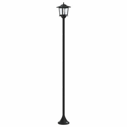 vidaXL Lamp Post Set with LED Bulb 2 pcs Black 16 x 16 x 156 cm