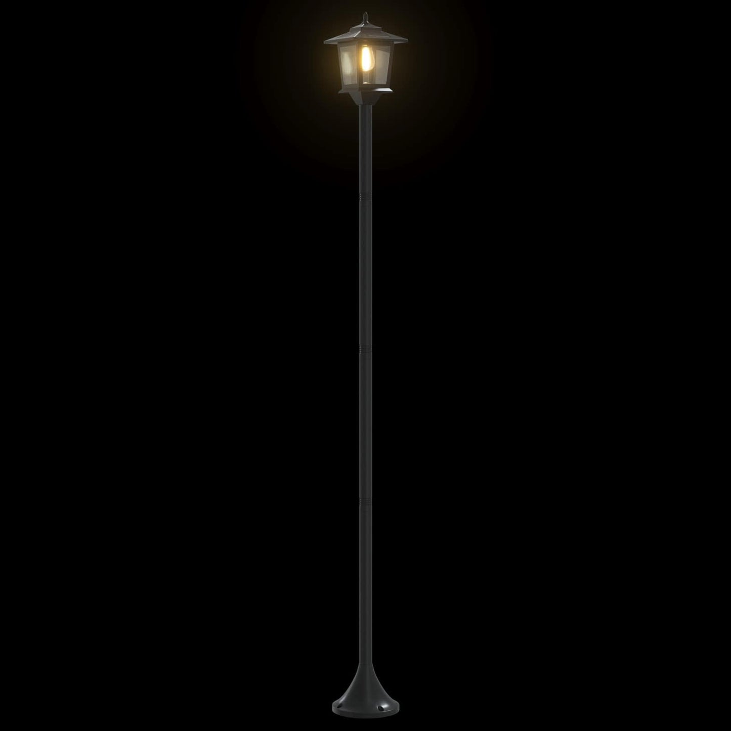 vidaXL Lamp Post Set with LED Bulb 2 pcs Black 16 x 16 x 156 cm