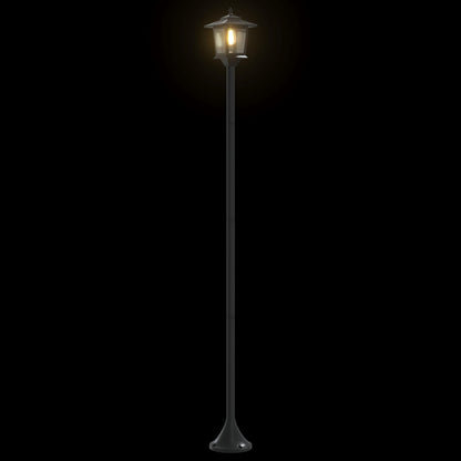 vidaXL Lamp Post Set with LED Bulb 2 pcs Black 16 x 16 x 156 cm