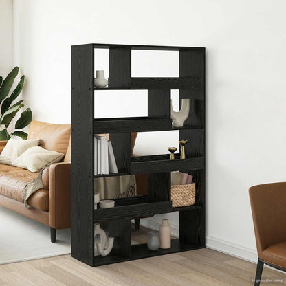 vidaXL Book Shelf 100 x 33 x 156.5 cm Engineered Wood Black oak